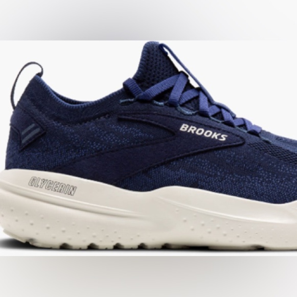BROOKS GLYCERIN STEALTHFIT 21 RUNNING SHOES PEACOAT BLUEPRINT ONYX 9.5 - Picture 2 of 7